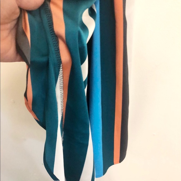 Loft Striped Skyline Wrap Dress Belted Waist SZ SP - Picture 9 of 10